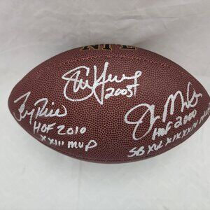 Jerry Rice, Joe Montana and Steve Young signed San Francisco 49ers Football COA